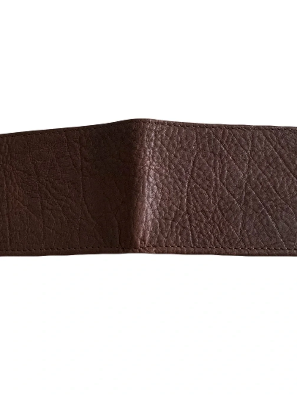 Dark Brown Genuine Bison Leather Men’s Wallet Handcrafted in USA Billfold  Cards